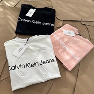 100% Original Calvin & Klein Jeans Embroidered CK T-shirt Couple Style Baju-T lelaki classic large p