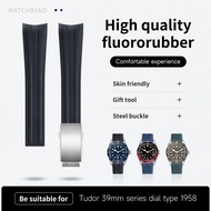 Natural New Soft FKM Fluorous Rubber Watch Bands Cut To Size CTS Adjustable Watchband 20mm For Tudor