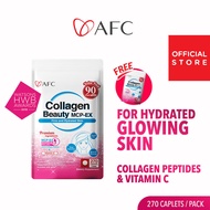 [2 Packs] AFC Collagen Beauty MCP-EX - Skin Supplement for Glowing Hydrated Radiant Firm Supple Skin - For Open Pores Pigmentation Dark Spots with Marine Cartilage Extract + Vitamin C  • Made in Japan • 270 Caplets (Suitable for All Skin Types)