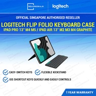 Logitech Flip Folio Keyboard Case for iPad Pro 13 inch M4 M5 / iPad Air 13 Inch M2 M3 M4 Graphite
