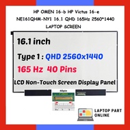 NE161QHM-NY1 Laptop LCD Screen 16.1 Inch QHD 165Hz 2560*1440 QHD H.P OMEN 16-b H.P Victus 16-e LAPTO