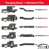 For Redmi Note 7 8 9 10 Pro 9 10S 11 4G 5G USB Charging Port Dock Board Connector Main FPC Motherboa