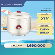 Nồi cơm điện Cuckoo 1.8 lít CR-1021 màu trắng - bản quốc tế tiếng Anh - Hàng chính hãng Cuckoo Việt