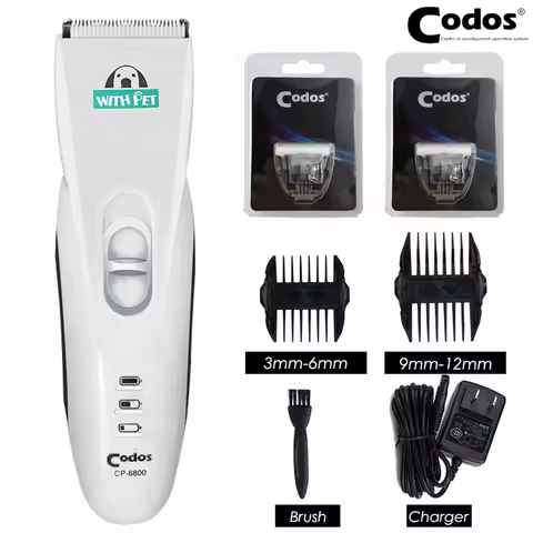 Codos CP6800 Professional Electric Pet Hair Clipper Trimmer Cat Dog Rechargeable Pet Grooming Clippe