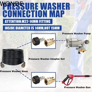 WONDE 2pcs Pressure Washer Adapter Set, M22 Swivel 3/8'' Quick Connect Quick Connect Kit, Connect Ru
