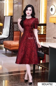 Váy Thiết Kế BST MDU4774 Với Gam Màu Yêu Kiều Chất Gấm Dập Vân Sang Trọng Từ MDU