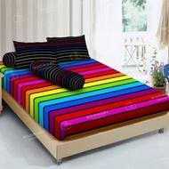 seprei/spray Sarung Kasur Busa Resleting Motif RAINBOW MOTIF PELANGI TERMURAH BISA COD 2 motif