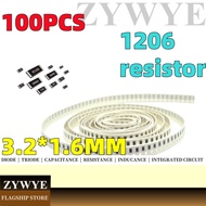 100pcs Resistor 1206 Chip Resistor 0R 2.2 R 4.7 R 3.3 R 100R 200R 330R 470R 1K 2K 3.3K 4.7K 5.1K 10K