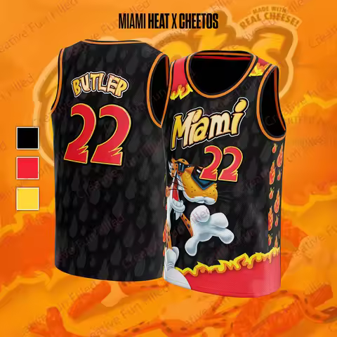 New 2024 MIAMIHEAT X CHEETOS TRIBUTE JERSEY Basketball Edition Number BUTLER 22 Vest Kit Special Edi