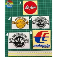 AIR ASIA / HARD ROCK / MAS AIRLINE STICKER CUTTING OVERLAPPING REFLECTIVE