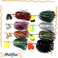 MELIFLUO Fishing Spinner Bait, 45g Spinner Design Bucktail Spinner Bait, Musky Bucktail Bright silk 