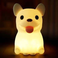 Puppy Lamp,Soft Silicone Dog Night Light,Rechargeable Dimmable Night Light,Bedside Lamp Nursery Nigh