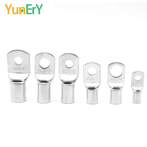 10/25/50 PCS SC6 SC10 SC16 SC25 SC35 SC50 Terminals 10-50 MM ² Cable Lug Wire Connector Thick Tinned