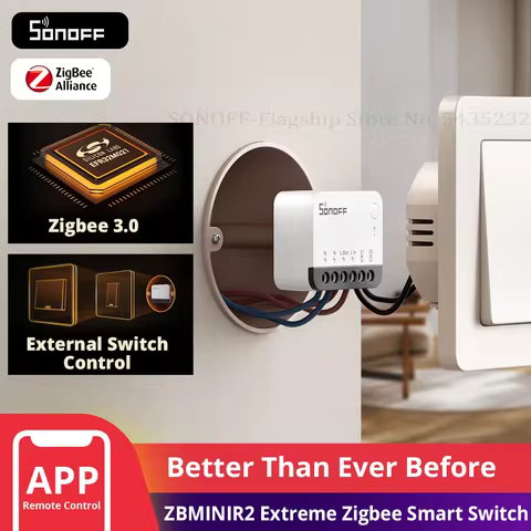SONOFF ZBMINIR2 Extreme Zigbee Smart Switch Detach Relay External Switch Remote Control via EWeLink 