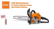 STIHL MS170 Chainsaw (14 Inches Guide Bar, Original Germany)