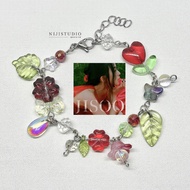 Jisoo's bracelet blackpink flower inspired coquette y2k beaded braceletwatch watch+ ̊
