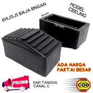 Kaki Karet Baja Ringan Cekung 35mm x 75mm / Alas Tutup Tangga Kanal C