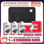 🔥Bundle of 3🔥 LDNIO SK3662 Power Socket with UK 3 Pin + 6 USB Charger 5V 3.4A Surge Protector 2 Mete