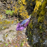 NO.85 上帝指紋 紫水晶 千層金字塔 淨透晶體 紫晶 水晶靈擺 項鍊