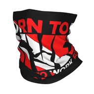Custom Diving Born To Dive Bandana Winter Neck Warmer Men Windproof Wrap Face Scarf for Ski Forced T