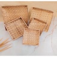 SQUARE PLATE BAMBOOnatural/ Dinner plate/ Traditional plate/ Plate Plate / Plate lalapan plate/ Catf
