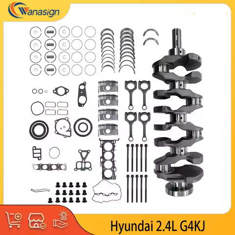 Engine Part Rebuild Kit Head Gasket Crankshaft ConRod Piston Ring Bearing Set Fit 2.4 L L4 GAS G4KJ 