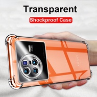 Vivo X80 Pro X70 Pro Plus X60 Pro+ Case TPU Clear Soft Transparent Protective Phone Cover Shockproof Airbag