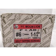 Self Tapping Screw Screw/ plus 6 x 1 1/ 2" White Screw/ (box)
