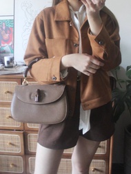 Gucci中古豬皮竹節包