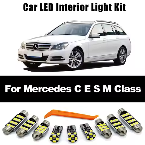 LED Interior Dome Reading Light Bulb Kit For Mercedes Benz MB C E S M ML W202 W203 W204 W210 W211 W2