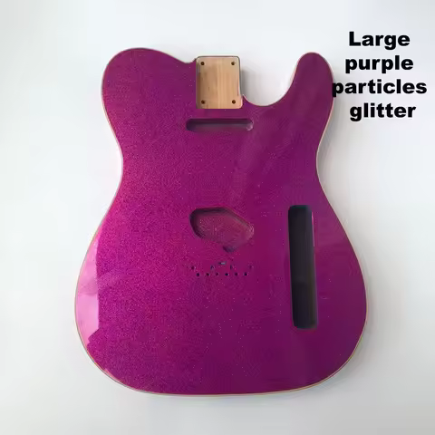 TL Electric Guitar Body with White edging Alder Wood Flash Purple