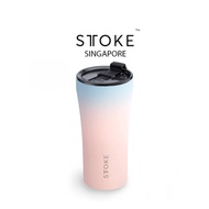 STTOKE [Sky Blush] LEAKPROOF 12/16 Oz Cup Reusable Shatterproof Ceramic Cup Coffee Tea