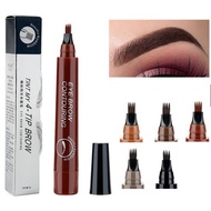 4 Point Eyebrow Pencil Waterproof Liquid Eyebrow Pen Makeup Long Lasting 4 Fork Tip Brow Pen Cosmeti