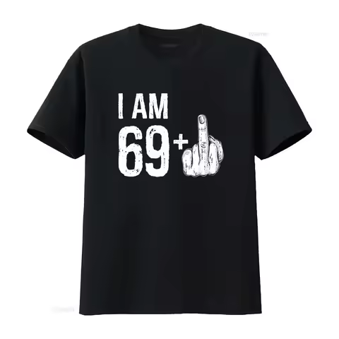 70th Birthday T Shirt I Am 69 Plus Middle Finger Funny Grandpa Grandma Bday vintage Washed Unisex Ca