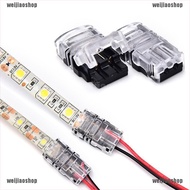 Weijiao2☆ 1Pcs 2 Pin Led Strip To Wire Connector 8Mm/10Mm Tape Light Connector Conductor