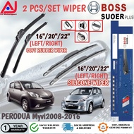 (2pcs/Set ) (BOSS ) Myvi2008-2016 Silicone Soft Wiper