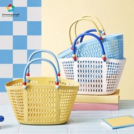 Portable Plastic Bath Storage Basket - Dormitory Organizer for Bathroom Essentials
