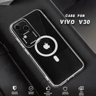 VIVO V30 CASE - Vivo V30 MAGSAFE Motif Casing - Premium Fourside Softcase - TransparentBENING - Sili