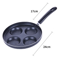 SHOOTHE Four-hole Cooking Tools Breakfast Grill Pot Omelet Pan Non-stick Frying Pans Eggs Ham PanCake Maker No Oil-smoke 1Pcs