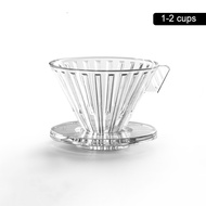 CAFEDEKONA V60 coffee dripper 1-2 cups 1-4cups PCTG pour over coffee maker brew coffee filter cup hand drip reusable filters