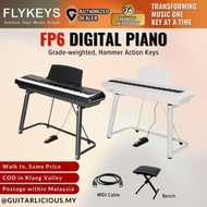 Flykeys FP6 88-Key Grand-Response Hammer Action Digital Portable Piano with Stand and Sustain Pedal 