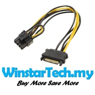 15 Pin 15pin SATA Male to ( 6+2 ) 8 pin 8pin PCIe Female Power Converter Cable