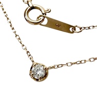 canal4℃/Canal 4℃ 1P Diamond 0.08ct Necklace K18PG Pink Gold 0.9g 42cm Women's [Used]