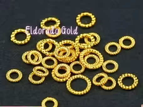 Eldorado Gold 18k gold spacers for bracelet au750 jewelry parts gold beads