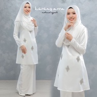 [XS - XL] Kurung Arra | Baju Kurung Pahang | Baju Kurung Off white | Baju Kurung Nikah | Baju Tunang