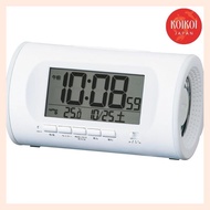 Seiko clock alarm clock desk clock digital high volume white PYXIS Raiden 81×138×99mm NR540W