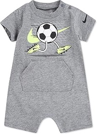 Baby Boys Running Basketball Romper (Carbon Heather(56H345-GEH)/Volt, 6 Months), Carbon Heather(56h3