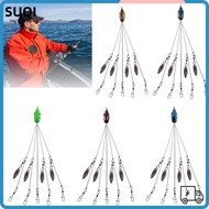 LUCKY-SUQI 5PCS Umbrella Fishing Rig, 4 Blades 20.5cm Alabama Umbrella Rig, Durable 5 Arms with Snap