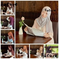 FUTURE Turban, Soft Ethnic Headband, Fashion Elegant Crystal Chiffon Solid Color Hijab Woman