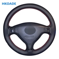 DIY Sweat Car Steering Wheel Cover for Opel Astra G 1998-2007 Zafira A 1999-2005 Chevrolet Sail 2003 Black Artificial Leather